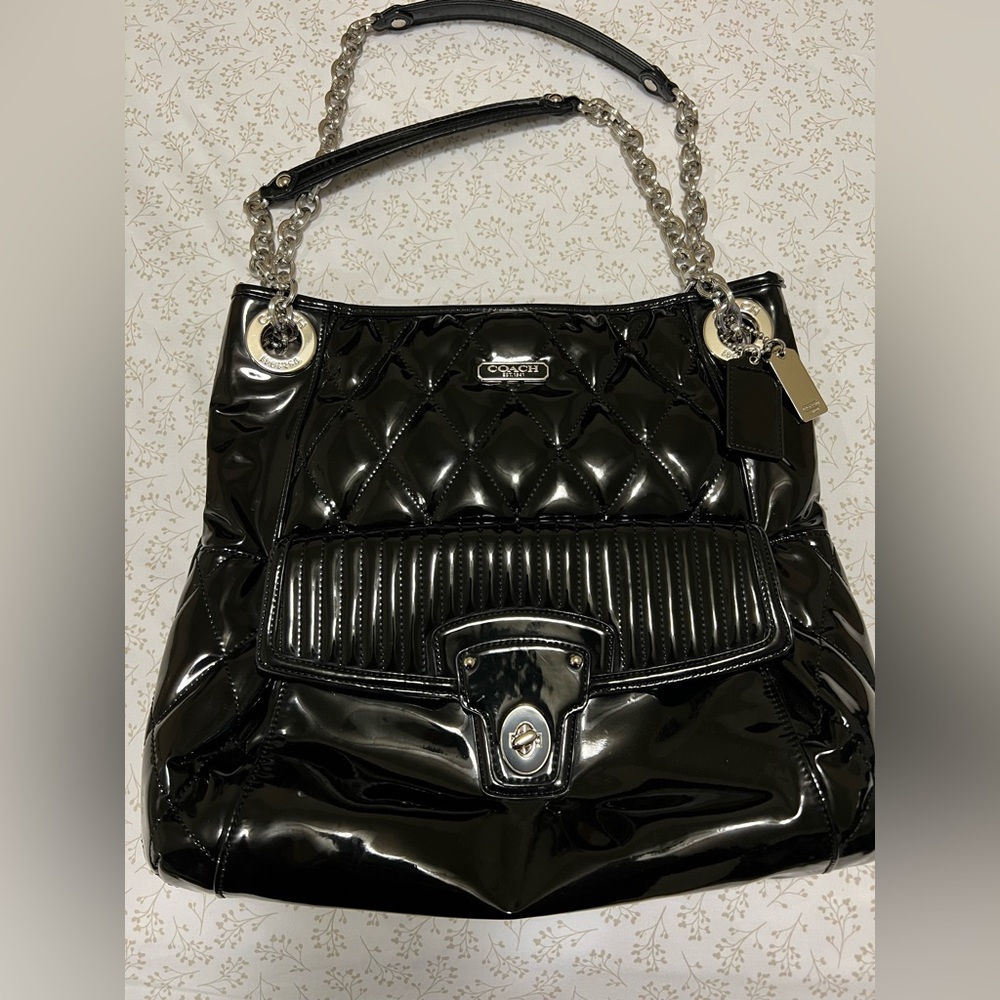 Coach Patent Black Bag
